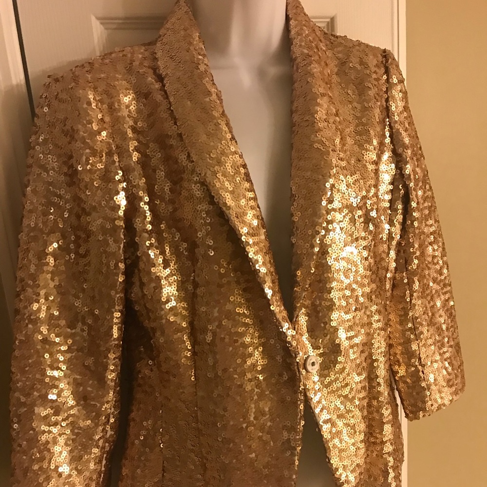 New York and Company Gold sequins jacket